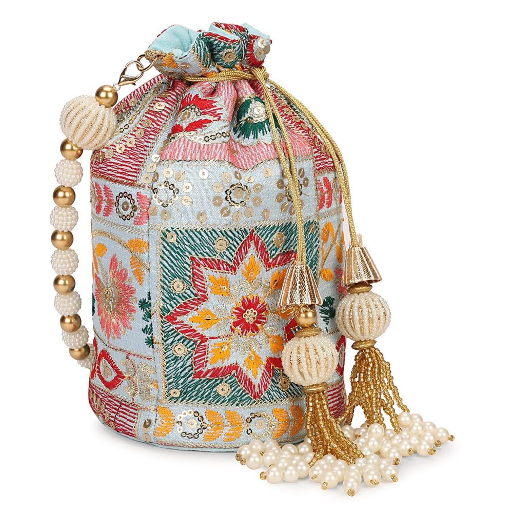 1477 Indian Sequence Potli Bag , Wedding Potli Bags , Ethnic Potli Bags
